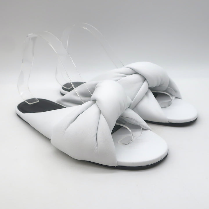Balenciaga Drapy Knotted Slide Sandals 
