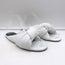 Balenciaga Drapy Knotted Slide Sandals White Leather Size 39