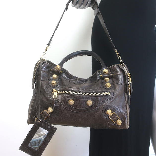 Balenciaga Giant 21 City Bag Truffle Brown Chevre Leather