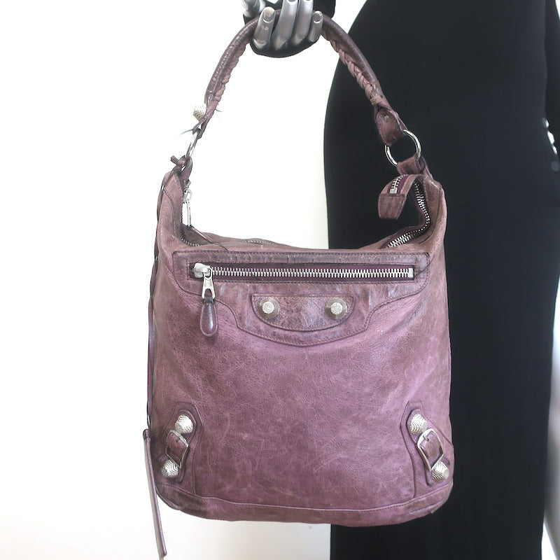 Balenciaga Giant Day Hobo Lavender Leather