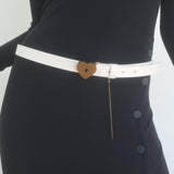 Balenciaga Heart Lock Skinny Belt