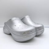 Balenciaga x Crocs Platform Mules Silver Size 41