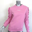 Balmain Ruffle-Trimmed Crewneck Sweatshirt Pink Size Y14 / Womens Extra Small