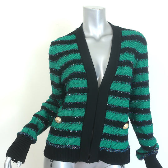 Le Superbe Cashmere Pineapple Cardigan Black Size Extra Small
