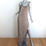 Balmain Snakeskin-Jacquard Sequined Knit Maxi Dress Gold Size 42 NEW