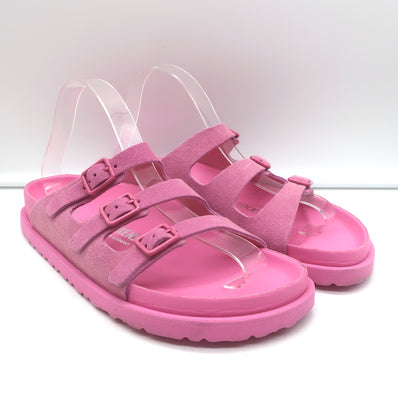 Birkenstock 1774 III Florida Slide Sandals Azalea Pink Suede Size 40