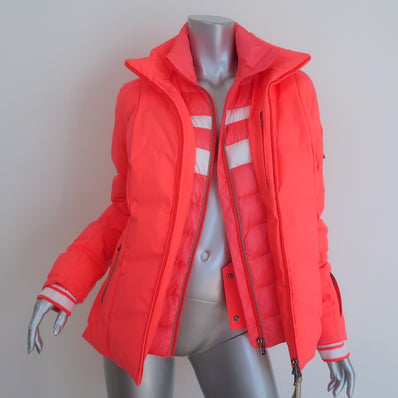 Bogner Drew-D Hooded Down Ski Jacket Fluorescent Pink Size 8