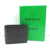 Bottega Veneta Cassette Bi-Fold Wallet Fondant Brown Intreccio Leather NEW