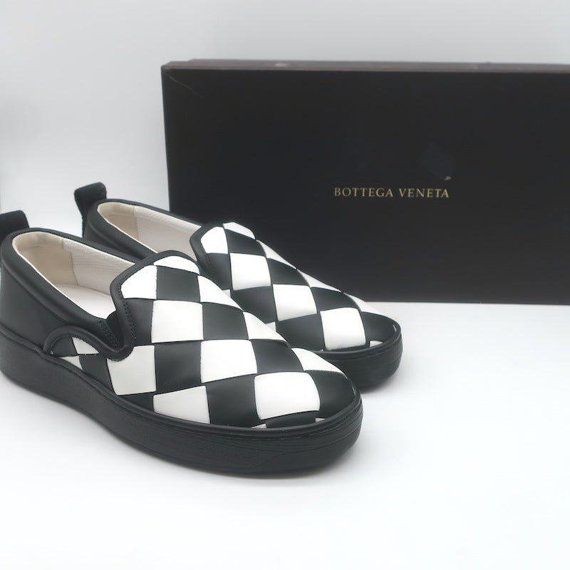 Bottega Veneta Checkerboard Intrecciato Slip-On Sneakers