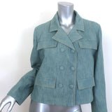 Bottega Veneta Double Breasted Chambray Denim Jacket 