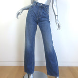 Bottega Veneta High-Rise Straight Leg Jeans Dark Blue Cotton Size 40