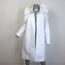 Bottega Veneta Hooded Rain Coat White Coated Linen Size Medium