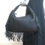 Bottega Veneta Large Veneta Fringed Hobo Black Intrecciato Leather Shoulder Bag