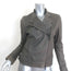 Bottega Veneta Leather Biker Jacket Gray Size 42