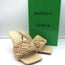 Bottega Veneta Lido Intrecciato Raffia Mules Beige Size 38.5 Open Toe Sandal NEW