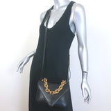 Bottega Veneta Mount Chain-Strap Small Envelope Bag Black 