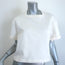 Bottega Veneta Short Sleeve Cropped Top Ivory Cotton Size Medium