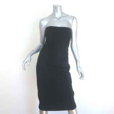 Bottega Veneta Strapless Midi Dress Black 