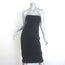 Bottega Veneta Strapless Midi Dress Black Stretch Wool Size 42