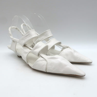 Bottega Veneta The Point Slingback Flats White 