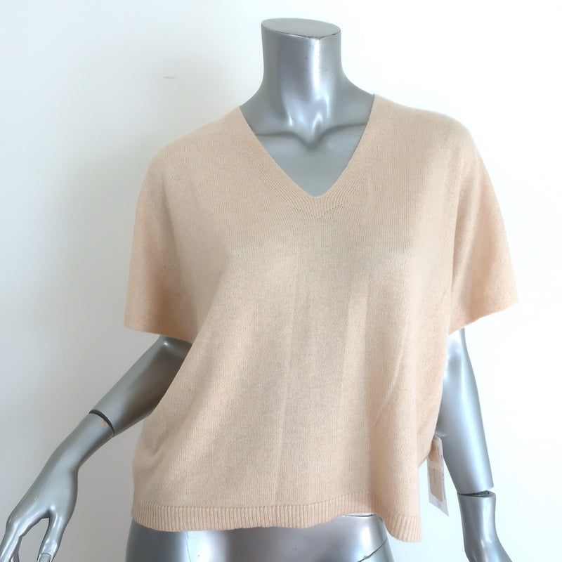 Brochu Walker Ophi Cashmere V-Neck Sweater Buff Size Extra Small NEW