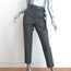 Brunello Cucinelli Belted Houndstooth Pants Gray Virgin Wool Size US 6
