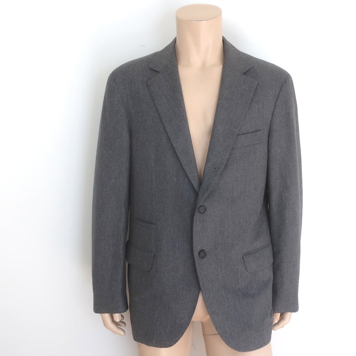 Brunello Cucinelli Blazer Gray Wool-Cashmere Size 54 