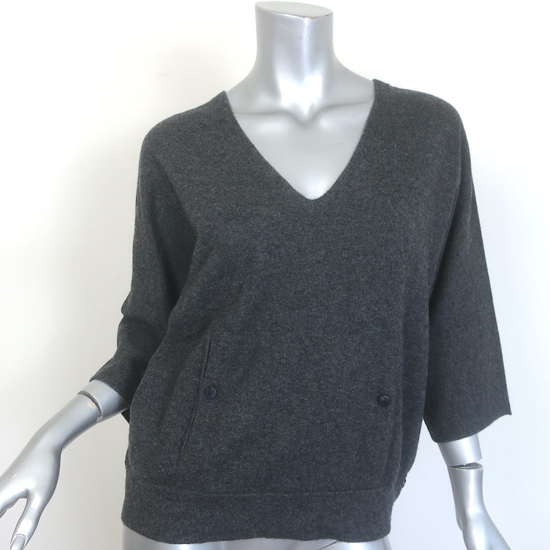 Brunello Cucinelli Cashmere Front-Pocket V-Neck Sweater