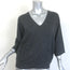 Brunello Cucinelli Cashmere Front-Pocket V-Neck Sweater Charcoal Size Small