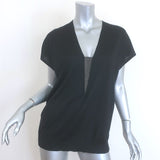 Brunello Cucinelli Cashmere Monili-Insert Short Sleeve Sweater 