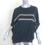 Brunello Cucinelli Cashmere Monili-Striped Dolman Sweater Charcoal Size Medium