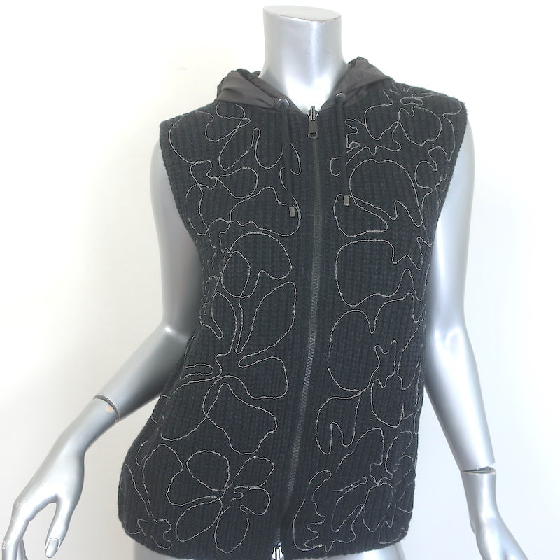 Brunello Cucinelli Cashmere Reversible Monili Beaded Vest 