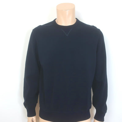 Brunello Cucinelli Crewneck Sweatshirt Navy Cotton-Silk Size Large