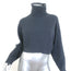 Brunello Cucinelli Cropped Turtleneck Sweater Blue Gray Wool-Cashmere Size Small