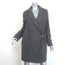 Brunello Cucinelli Leather-Buckle Coat Anthracite Wool-Cashmere Size 40