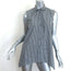 Brunello Cucinelli Monili-Collar Striped Button Down Top Gray/White Size Medium