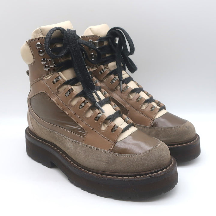 Brunello Cucinelli Monili-Detail Lace-Up Hiking Boots
