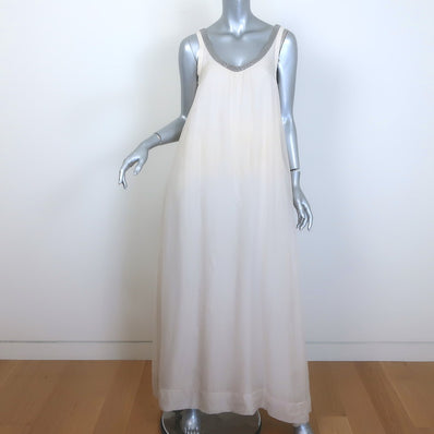 Brunello Cucinelli Monili-Neck Sleeveless Maxi Dress 