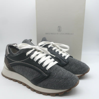 Brunello Cucinelli Monili-Trim Knit Running Sneakers