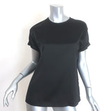 Brunello Cucinelli Monili-Trim Satin T-Shirt Black Size Medium 