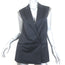 Brunello Cucinelli Monili-Trimmed Vest Black Stretch Wool Sateen Size 40