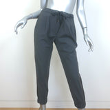 Brunello Cucinelli Monili Side-Stripe Drawstring Pants Charcoal Wool Size US 8