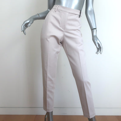Brunello Cucinelli Monili Tab Belt Ankle Pants Ecru 