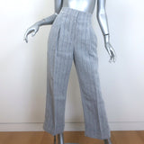 Brunello Cucinelli Pinstripe Linen Cropped Pants 