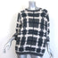 Brunello Cucinelli Plaid Short Sleeve Sweater Dark Gray Alpaca-Blend Size Medium