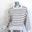 Brunello Cucinelli Sequin-Striped Crewneck Sweater Ecru Cotton Size Medium
