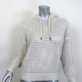 Brunello Cucinelli Sequined Open Knit Hooded Sweater