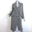 Burberry Donegal Herringbone Tweed Double Breasted Coat Black/White Size US 4