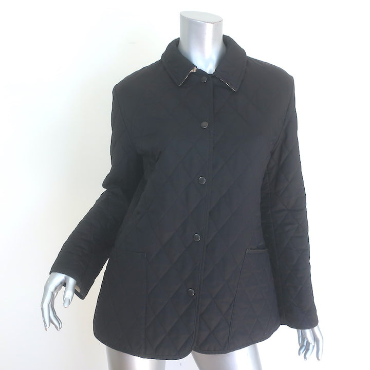 Burberry London Quilted Snap-Front Jacket 