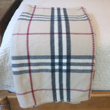 Burberry Nova Check Throw Blanket Beige Lambswool